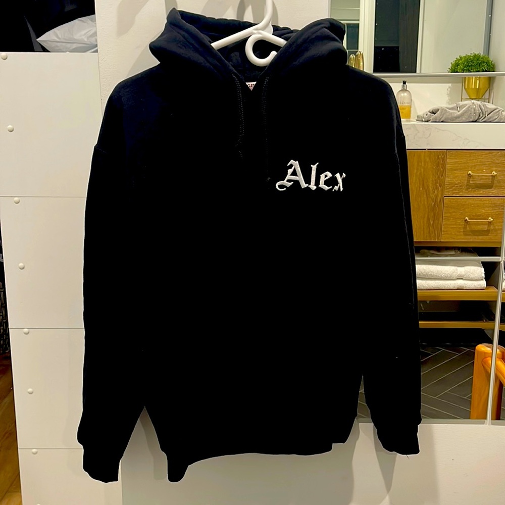 Personalized Alex Women’s size M Black Hoodie